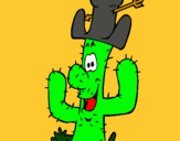 Dibuix Cactus amb barret  pintat per helena  majo 6