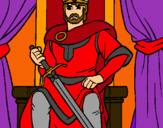 Dibuix Cavaller rei pintat per Rei de Sant Jordi