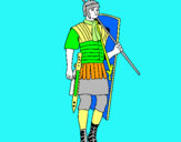 Dibuix Soldat romà  pintat per ADAMITO