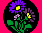 Dibuix Gravat amb flors pintat per lorena p