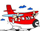 Dibuix Avió enrailarant pintat per gemma