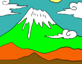 Dibuix Mont Fuji pintat per JUDIT