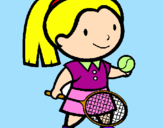 Dibuix Noia tennista pintat per Laia 