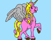 Dibuix Unicorn amb ales pintat per laia costa