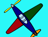 Dibuix Avió III pintat per ri                     