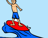 Dibuix Surfista pintat per gil i jana