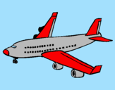 Dibuix Avió de passatgers  pintat per Marina