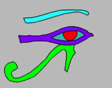 Dibuix Ull Horus pintat per MARTÍ ZXDFGBHNJMKTYIJKOBN