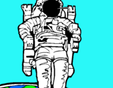 Dibuix Astronauta pintat per alex