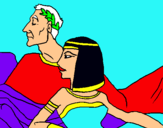 Dibuix Cèsar i Cleòpatra pintat per LAURA  GRIERA