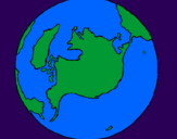 Dibuix Planeta Terra pintat per ALEX