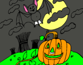 Dibuix Paisatge de Halloween pintat per joan oleg