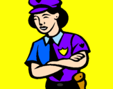 Dibuix Policia dona pintat per miqueas