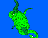 Dibuix Anaconda i caiman pintat per kimi