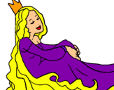 Dibuix Princesa relaxada pintat per Princesa de Sant Jordi
