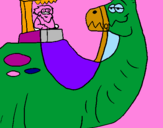 Dibuix Dinosauri prehistòric pintat per ESTHER  ORÓ          