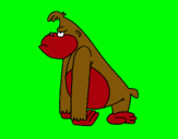 Dibuix Mono enfadat pintat per claudia