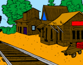 Dibuix Estació de tren pintat per Adrian