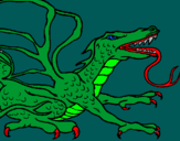 Dibuix Drac rèptil pintat per crackovia