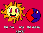Dibuix Sol i lluna pintat per meritxell