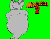 Dibuix Madagascar 2 Gloria pintat per maria