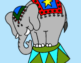 Dibuix Elefant actuant pintat per valegammino