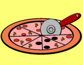 Dibuix Pizza pintat per Jordi Hugas