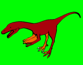 Dibuix Velociraptor II  pintat per aleix