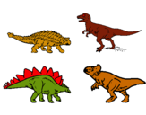 Dibuix Dinosauris de terra pintat per 1 aries