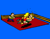 Dibuix Lluita en el ring  pintat per MARCHUGUET