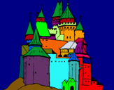 Dibuix Castell medieval pintat per oscar 10
