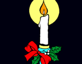 Dibuix Espelma de nadal pintat per julia