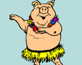 Dibuix Porc hawaià pintat per Nevat