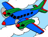 Dibuix Avioneta pintat per avio