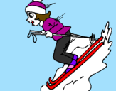Dibuix Esquiadora pintat per laia
