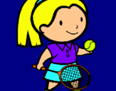 Dibuix Noia tennista pintat per Laia