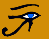 Dibuix Ull Horus pintat per ninu