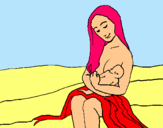 Dibuix Mare amb la seva nadó pintat per giselle