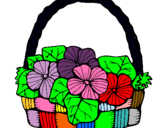 Dibuix Cistell amb flors 6 pintat per marta