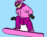 Dibuix Surf de neu pintat per Minnie