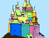 Dibuix Castell medieval pintat per Elisabet