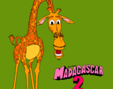 Dibuix Madagascar 2 Melman pintat per marta