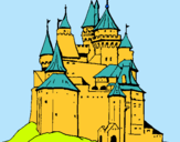 Dibuix Castell medieval pintat per SMA