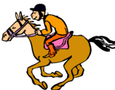 Dibuix Carrera de cavalls  pintat per NORA