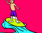 Dibuix Surfista pintat per Eric Messi  Saforcada