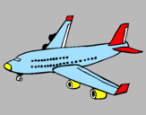 Dibuix Avió de passatgers  pintat per AXEL