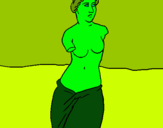 Dibuix Venus de Milo pintat per putito