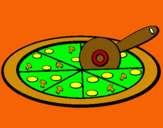 Dibuix Pizza pintat per ELODIA