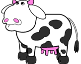 Dibuix Vaca pensativa pintat per gemma