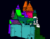 Dibuix Castell medieval pintat per aina